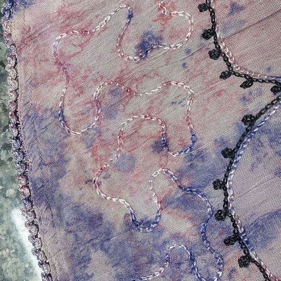 Embroidered Tie Dye Maxi Dress in Pink & Purple - Picture 10 of 10